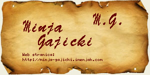 Minja Gajicki vizit kartica